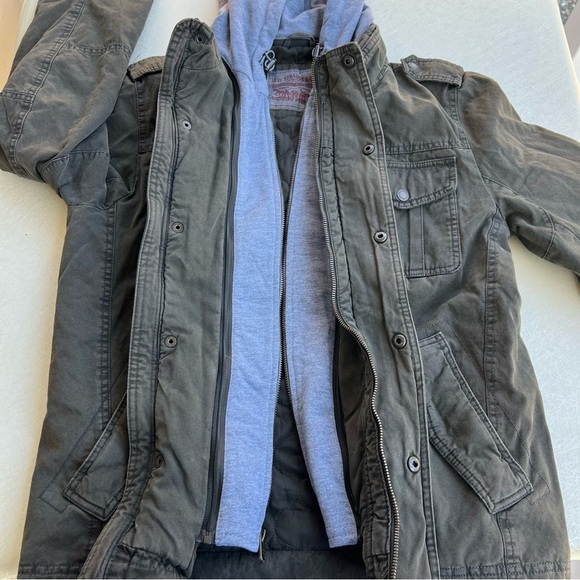 Levi's Cotton Quilt-Lined Detachable Hoodie Jacket Men’s Size Small - Picture 4 of 11
